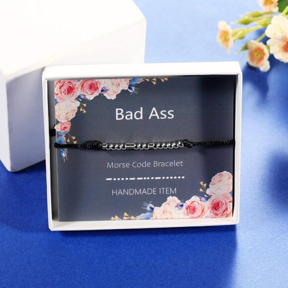 Morse Code Bracelets Inspirationaln Adult Stocking Stuffers for Teen for women - Picture 5 of 5